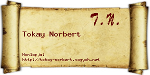 Tokay Norbert névjegykártya