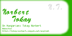 norbert tokay business card